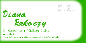 diana rakoczy business card