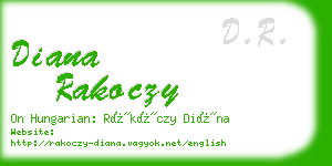 diana rakoczy business card